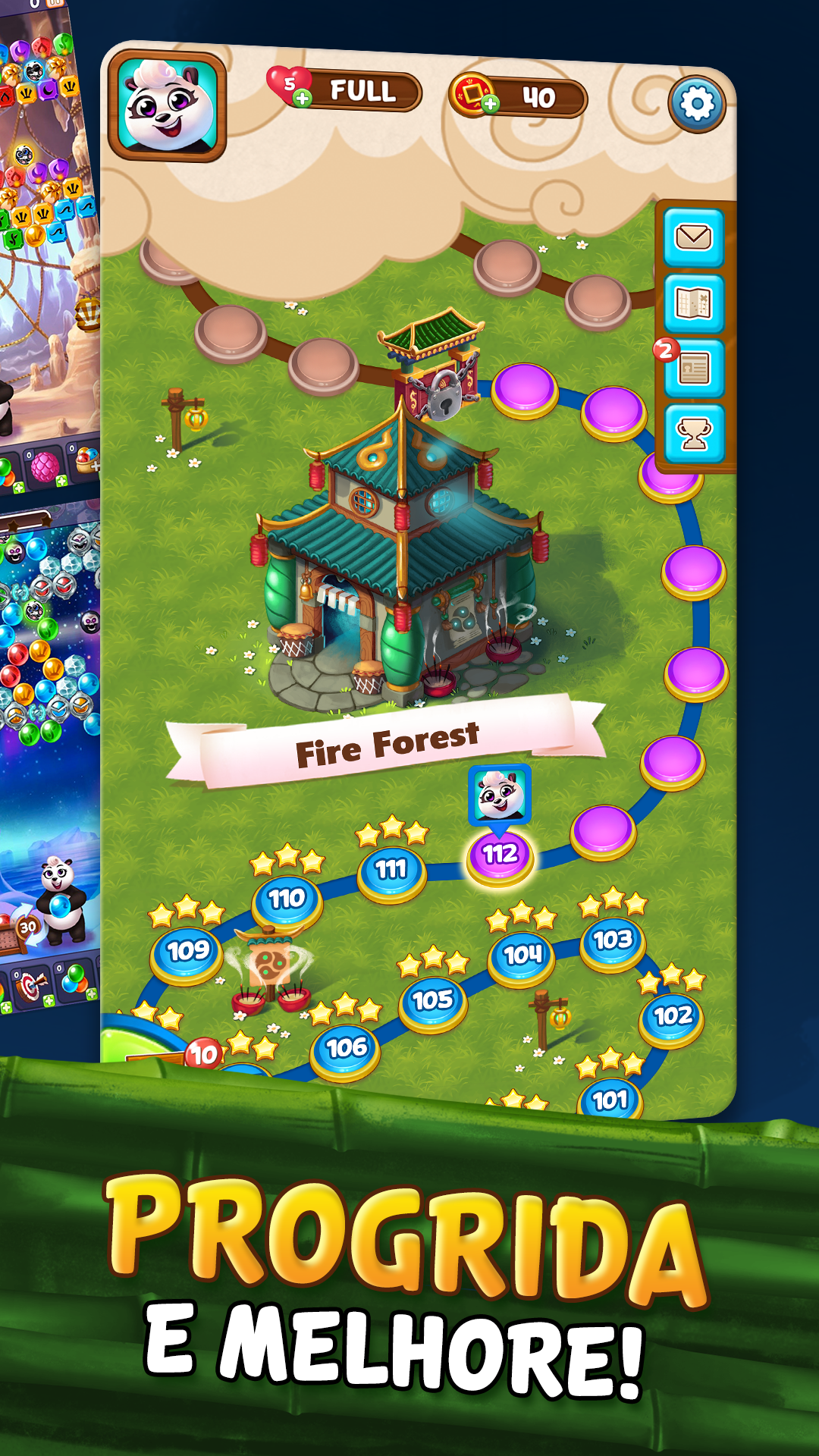 Captura de Tela do Jogo Bubble Shooter: Panda Pop!