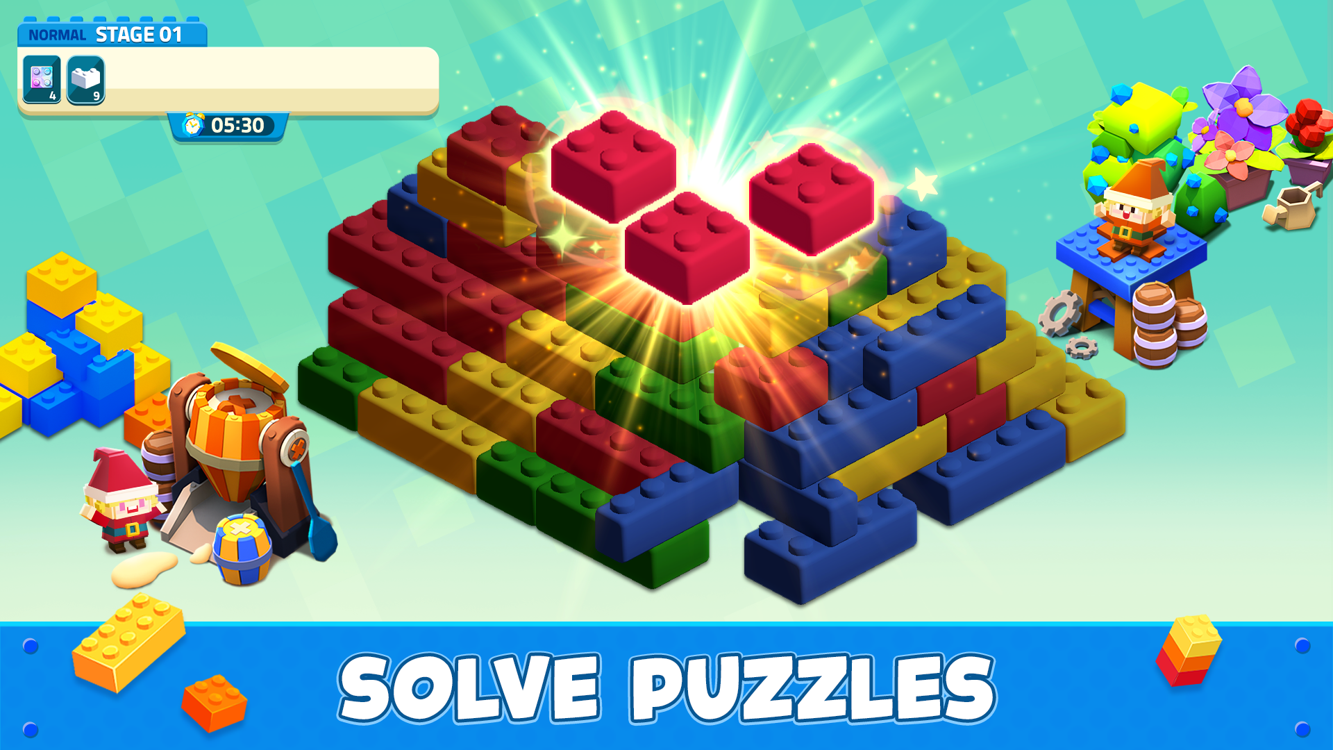 Let's Brick: Match 3D Game Screenshot