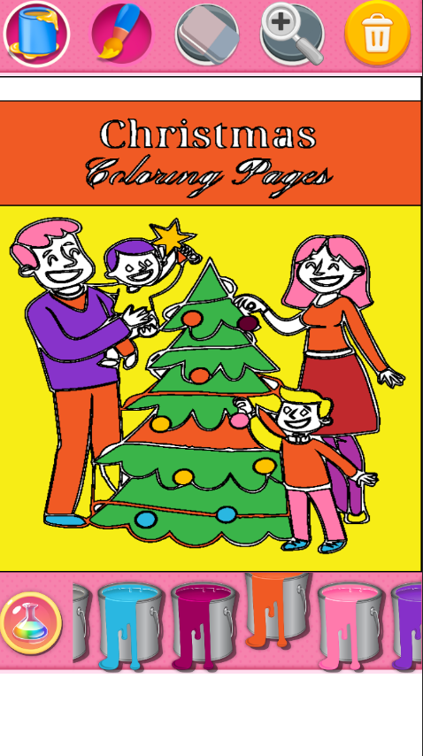 Christmas Cookie Coloring Page Game Screenshot