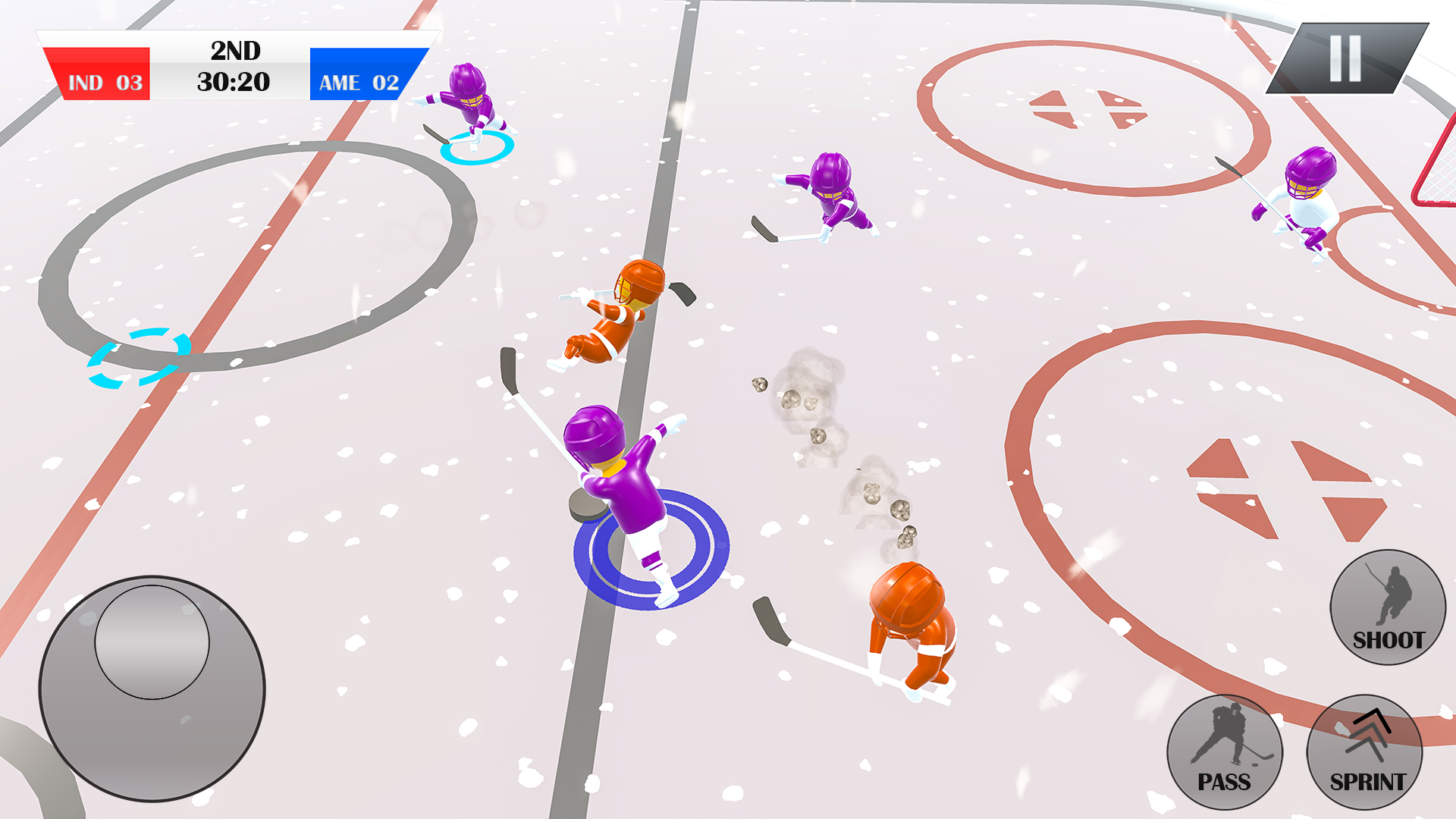 Ice Hockey Games 3D Ice Rage Game Screenshot