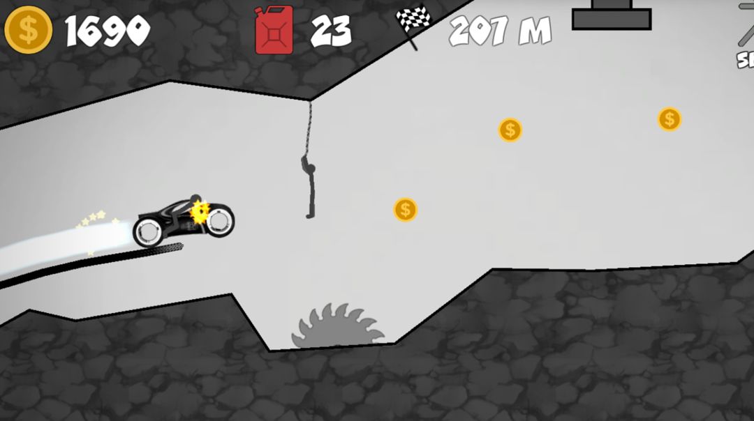 Screenshot of Stickman Racer Road Draw 2 Heroes