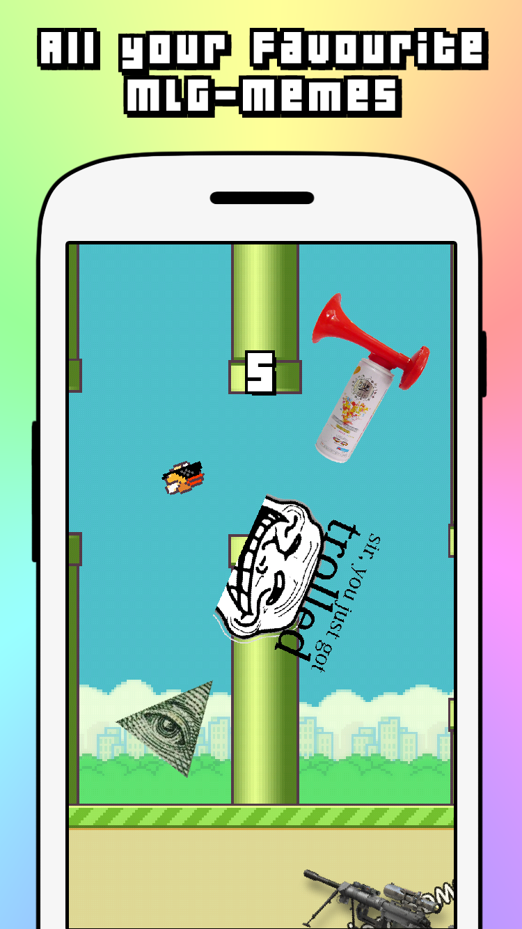 Noscope Flappy - MLG Parody Game Screenshot