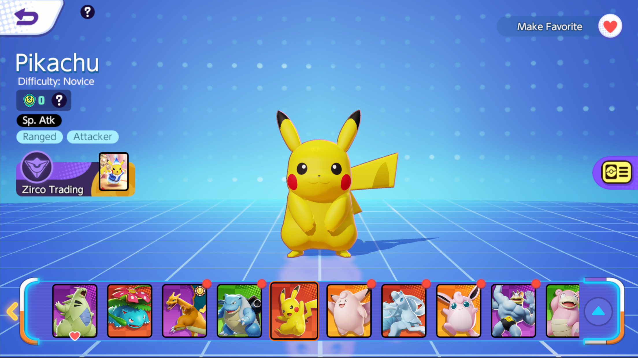 Screenshot of Pokémon UNITE