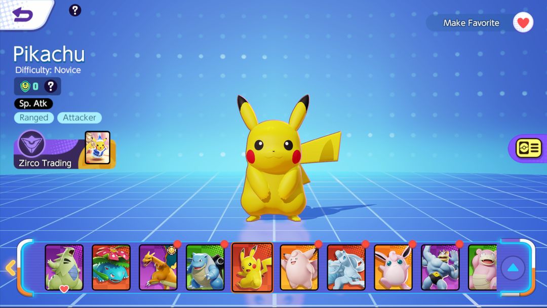 Screenshot of Pokémon UNITE