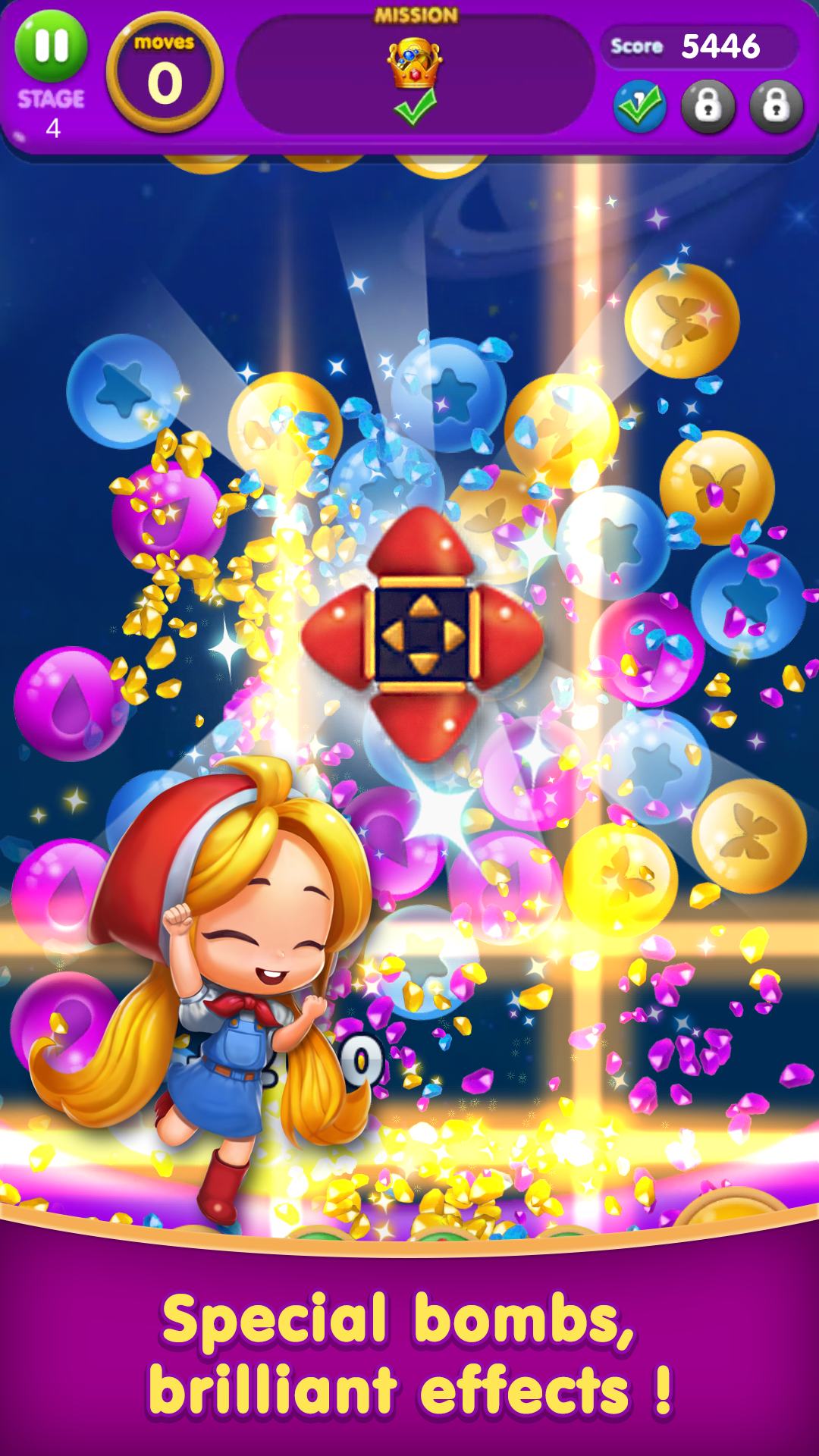 Jewel Stars-Link Puzzle Game Game Screenshot