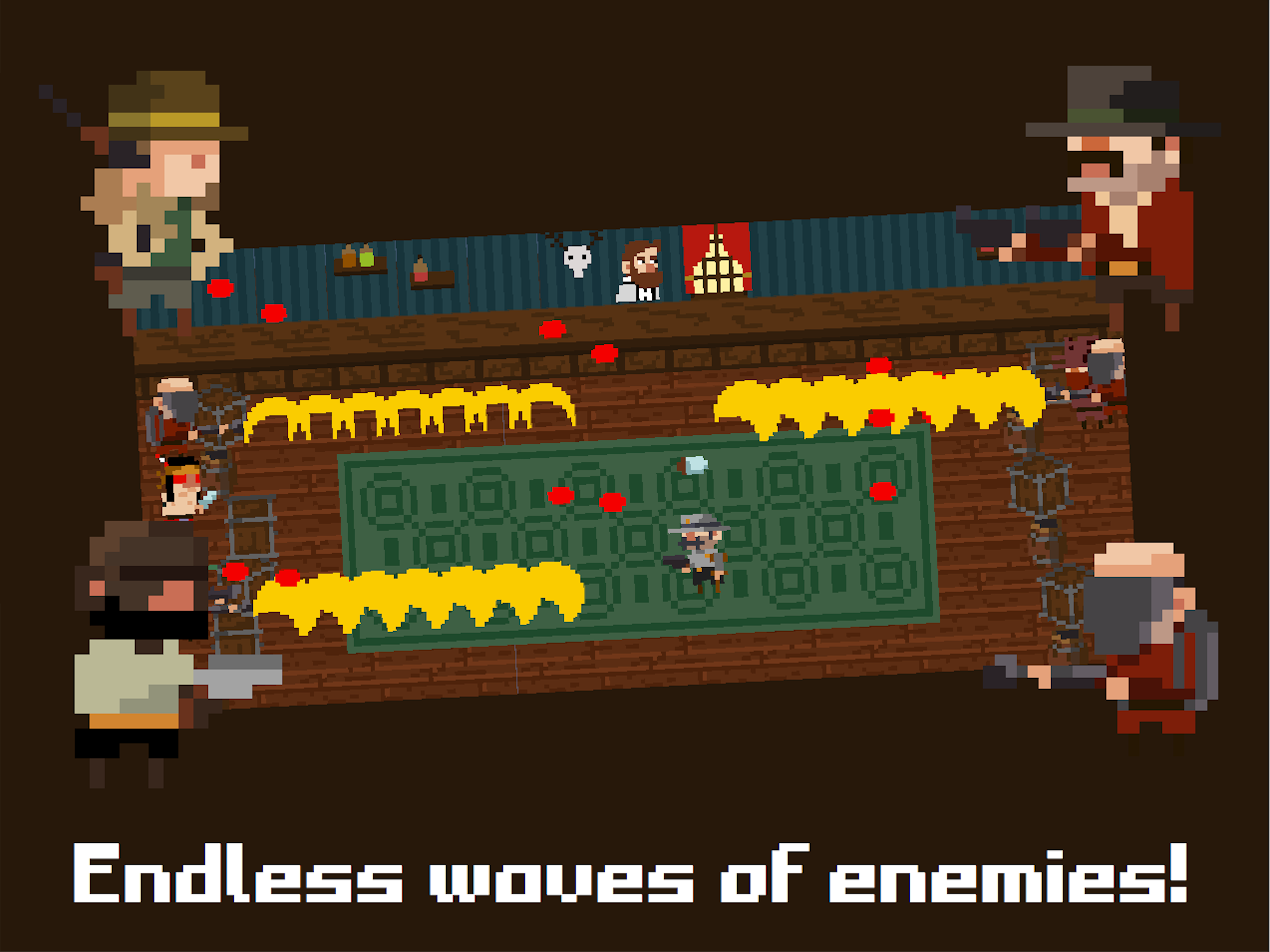 Tiny Wild West - Endless 8-bit pixel bullet hell Game Screenshot