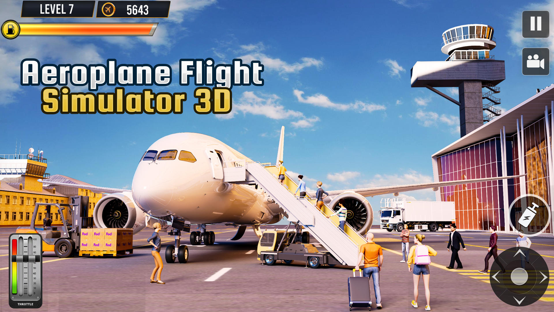 Airplane Simulator 3D Offline Game Screenshot