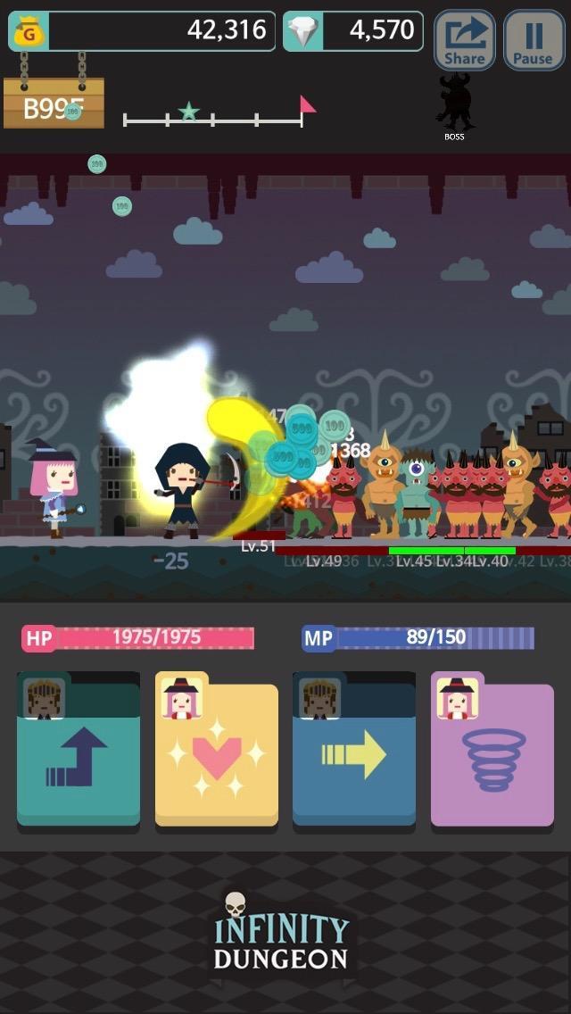 Infinity Dungeon Game Screenshot