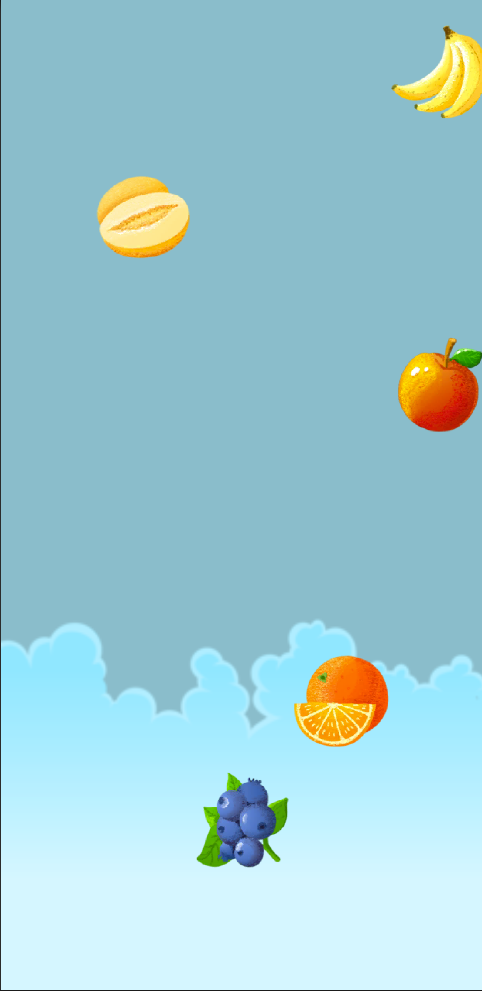 Awesome Fruit Rain Game Screenshot