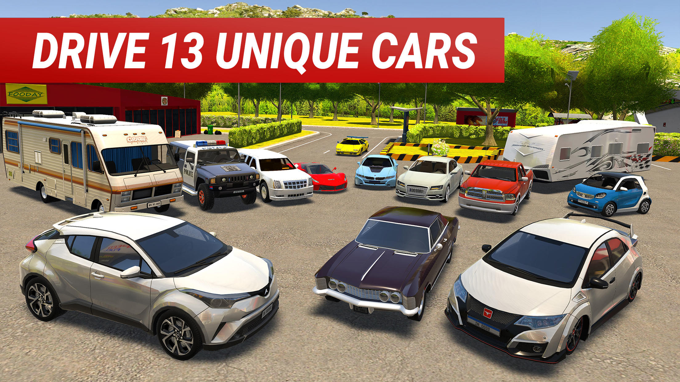 Roundabout 2: City Driving Sim Game Screenshot