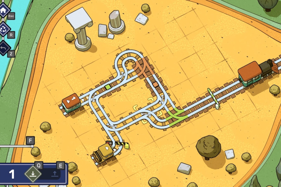 Screenshot of the video of Railbound