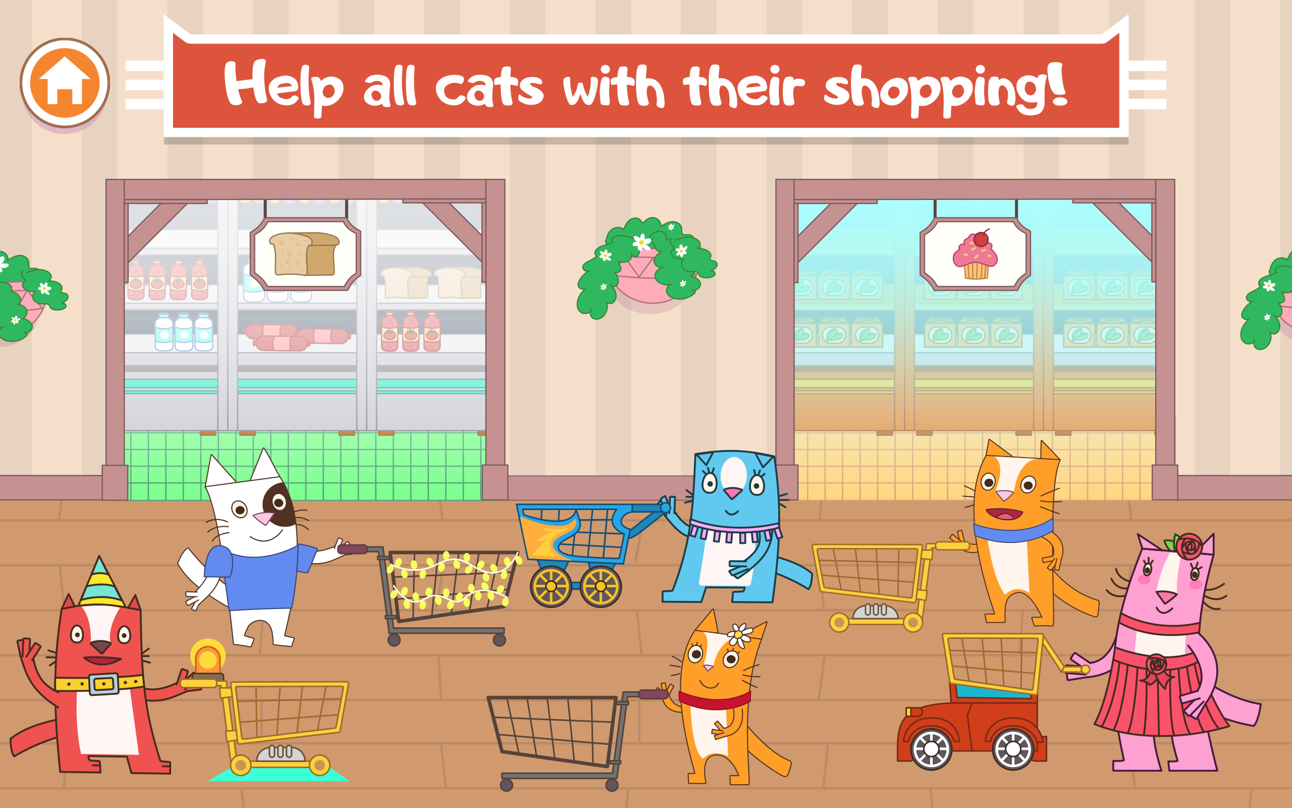 Captura de Tela do Jogo Cats Pets: Store Shopping Games For Boys And Girls