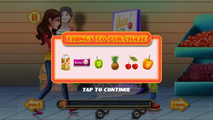 Shopping Game Kids Supermarket  help mom with the shopping list and to pay the cashier Game Screenshot
