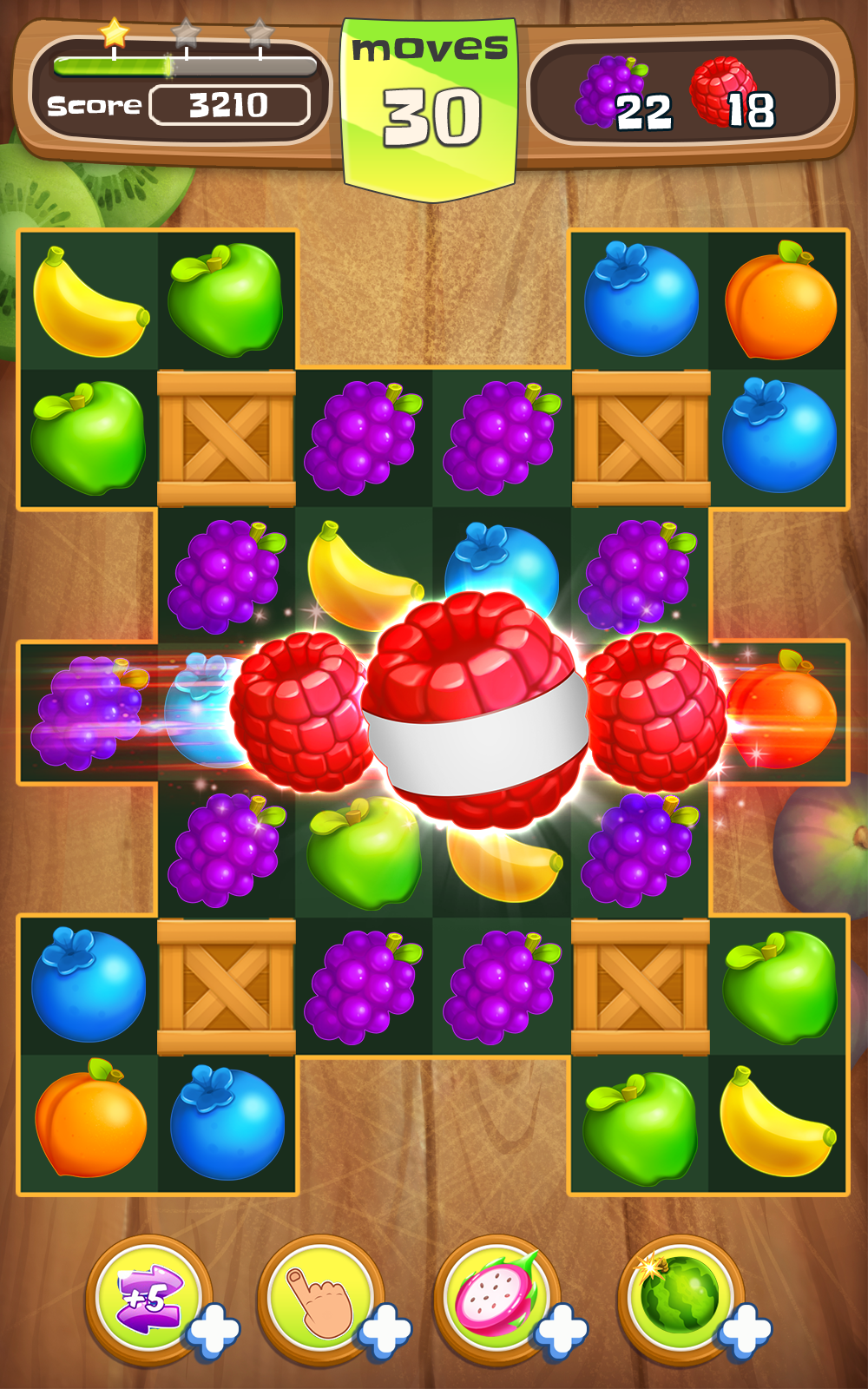 Captura de Tela do Jogo Yummy Fruit Match 3