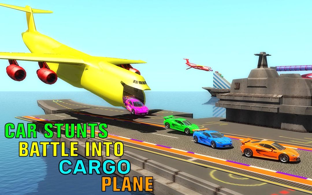 Cars Stunts Battle Into Cargo Plane ภาพหน้าจอเกม