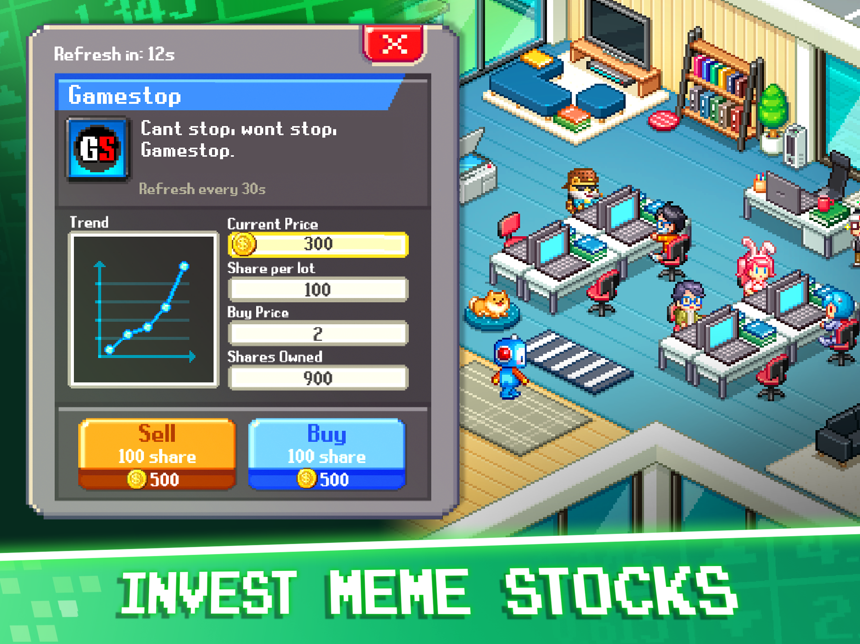 Tap Tap Trillionaire: 8 Bits Game Screenshot