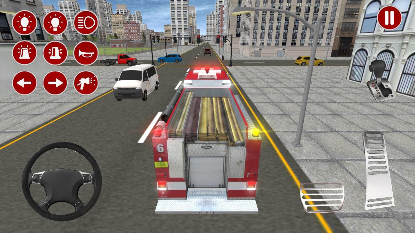 Screenshot 1 of Simulator Mengemudi Truk Pemadam Kebakaran 2.2