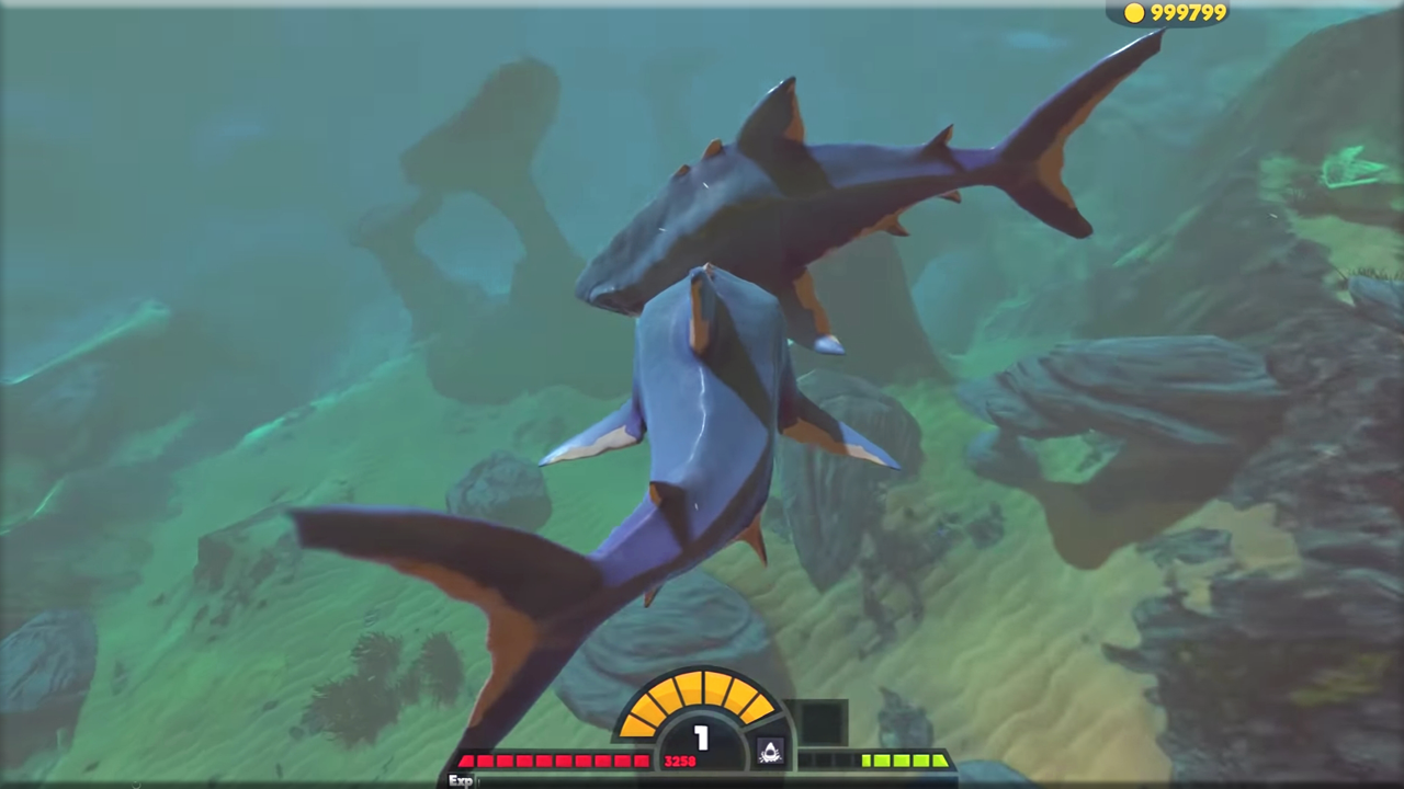 Screenshot 1 of 상어 물고기 먹이고 키우기 2