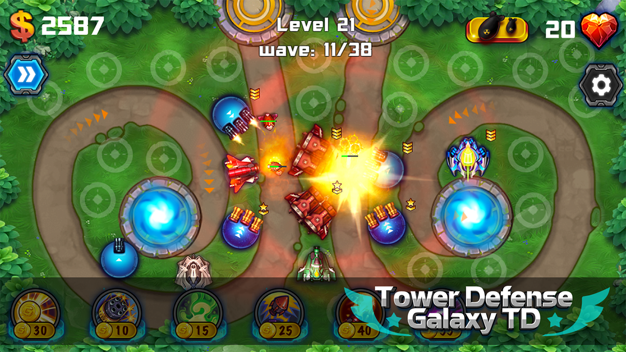 Tower Defense: Galaxy TD Game Screenshot