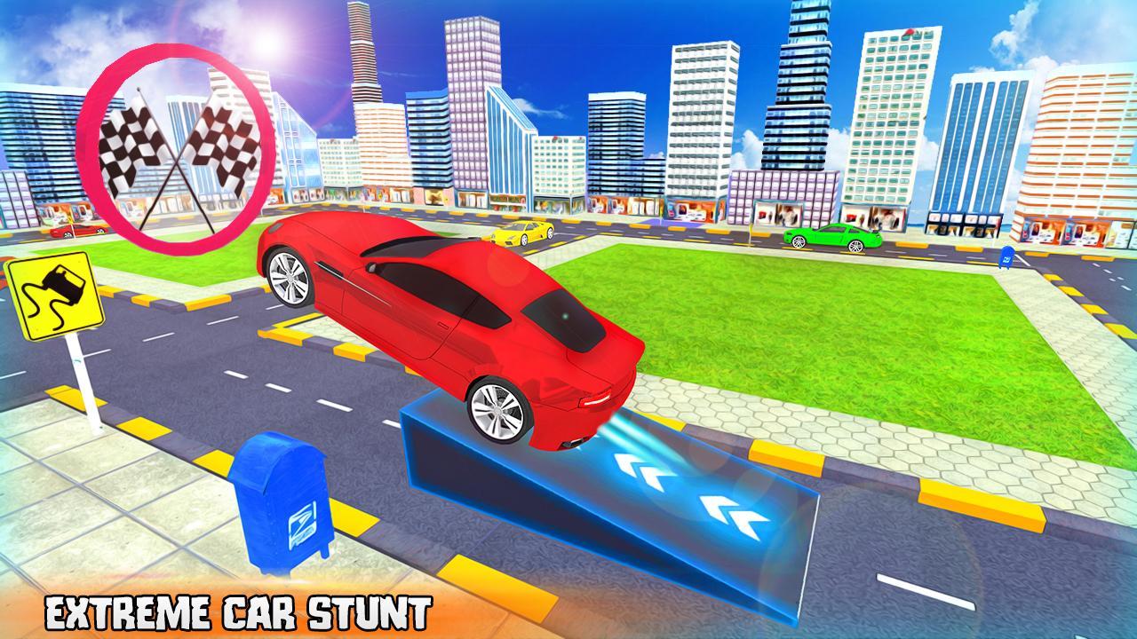 Extreme Car Stunt Impossible Racing Game Screenshot