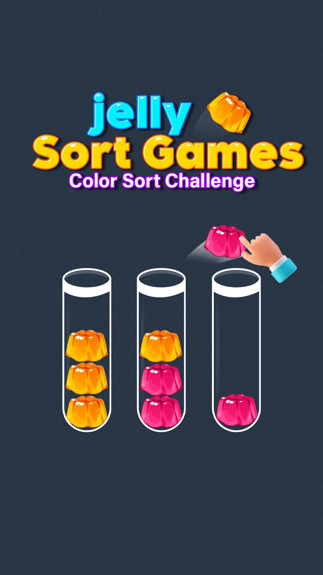 Captura de Tela do Jogo Jelly Color Sorting Puzzle 3D