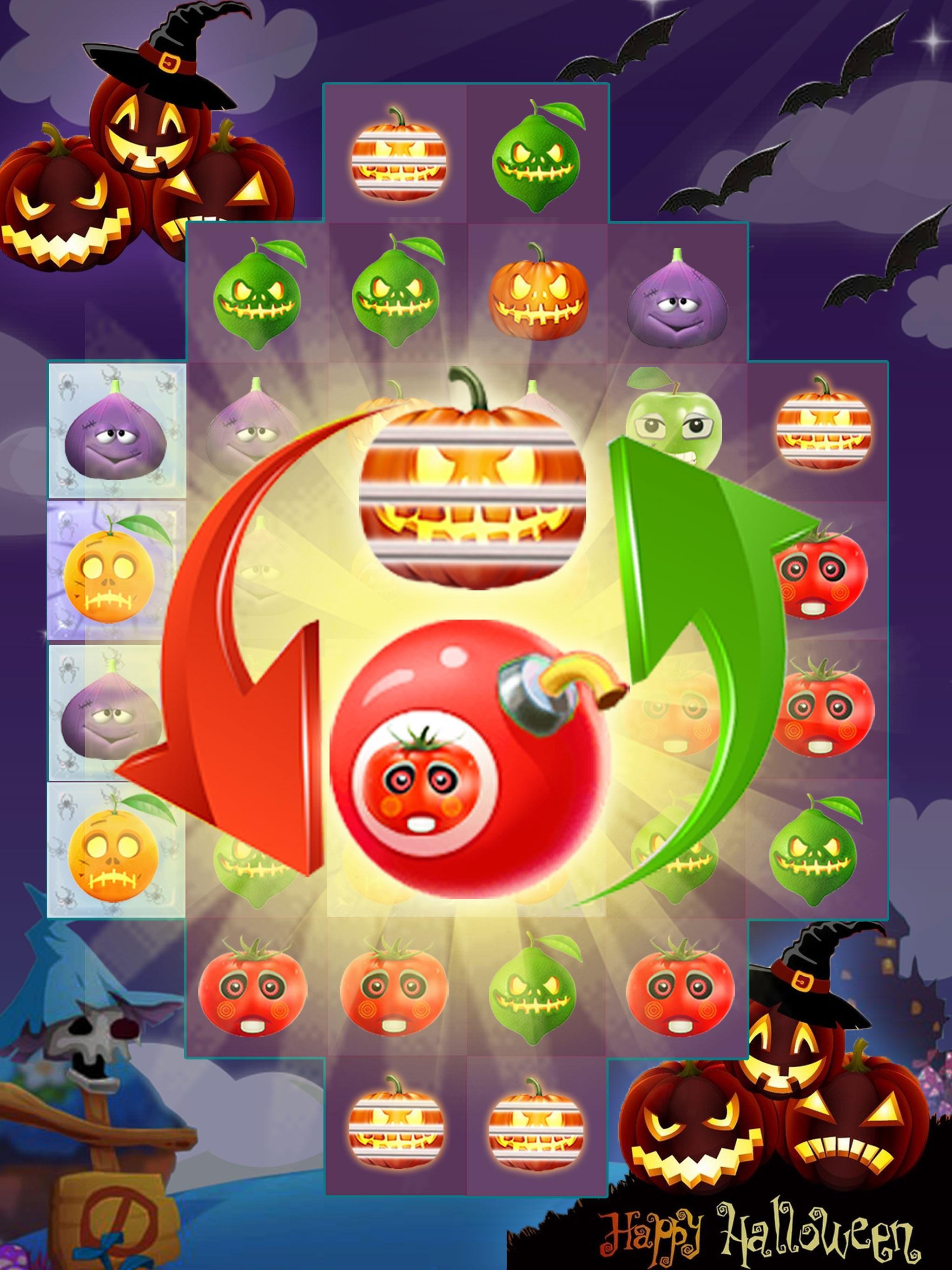 Fruit Halloween Match 3 Game Screenshot