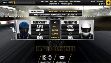 Captura de Tela do Jogo Dragster Mayhem Top Fuel