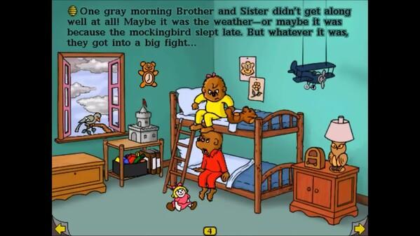 Screenshot of the video of The Berenstain Bears Get in a Fight