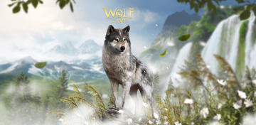 Banner of Wolf Game: Wild Animal Wars 