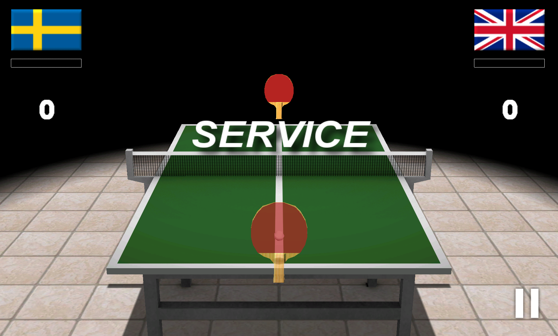 Virtual Table Tennis 3D 게임 스크린샷