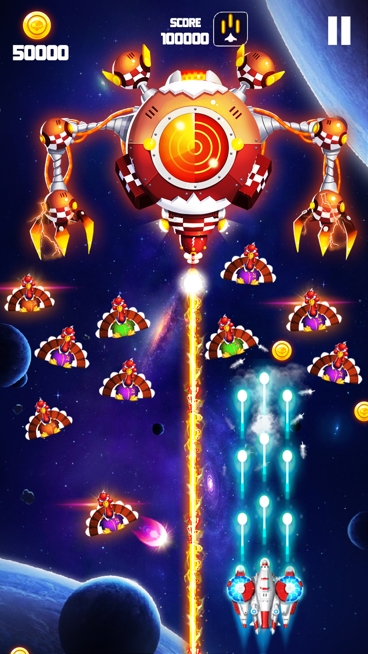 Chicken Shooter: Crazy Invader Game Screenshot