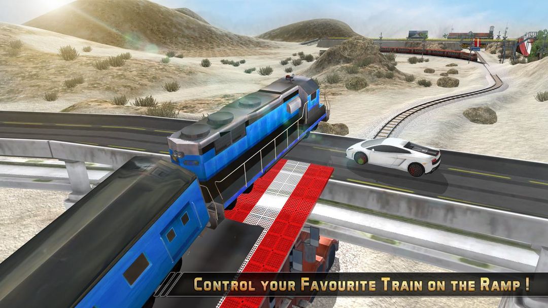 Screenshot of Train Jump Impossible Mega Ramp