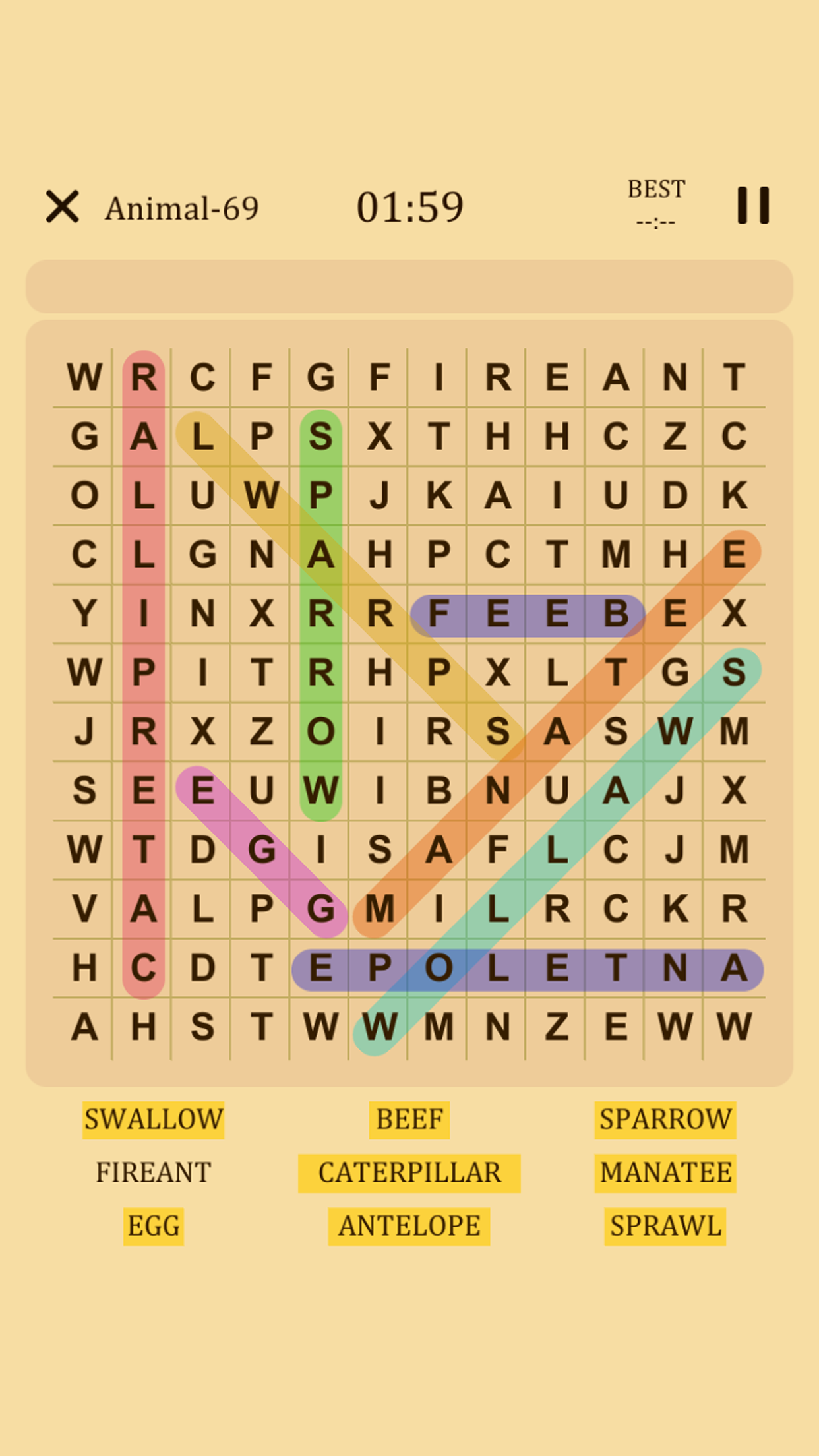 Word Search - 天天找单词 Game Screenshot