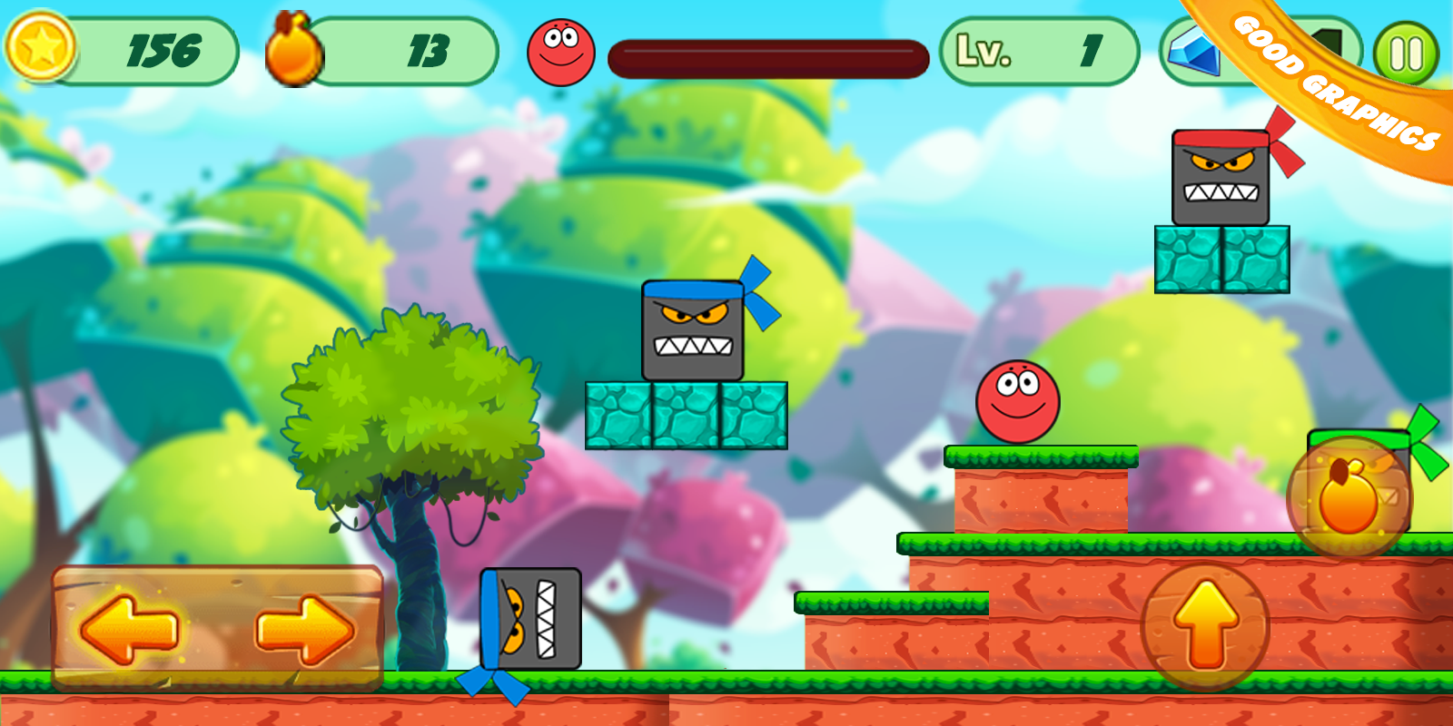 Cuplikan Layar Game Red Adventure Ball _ Jumb Ball