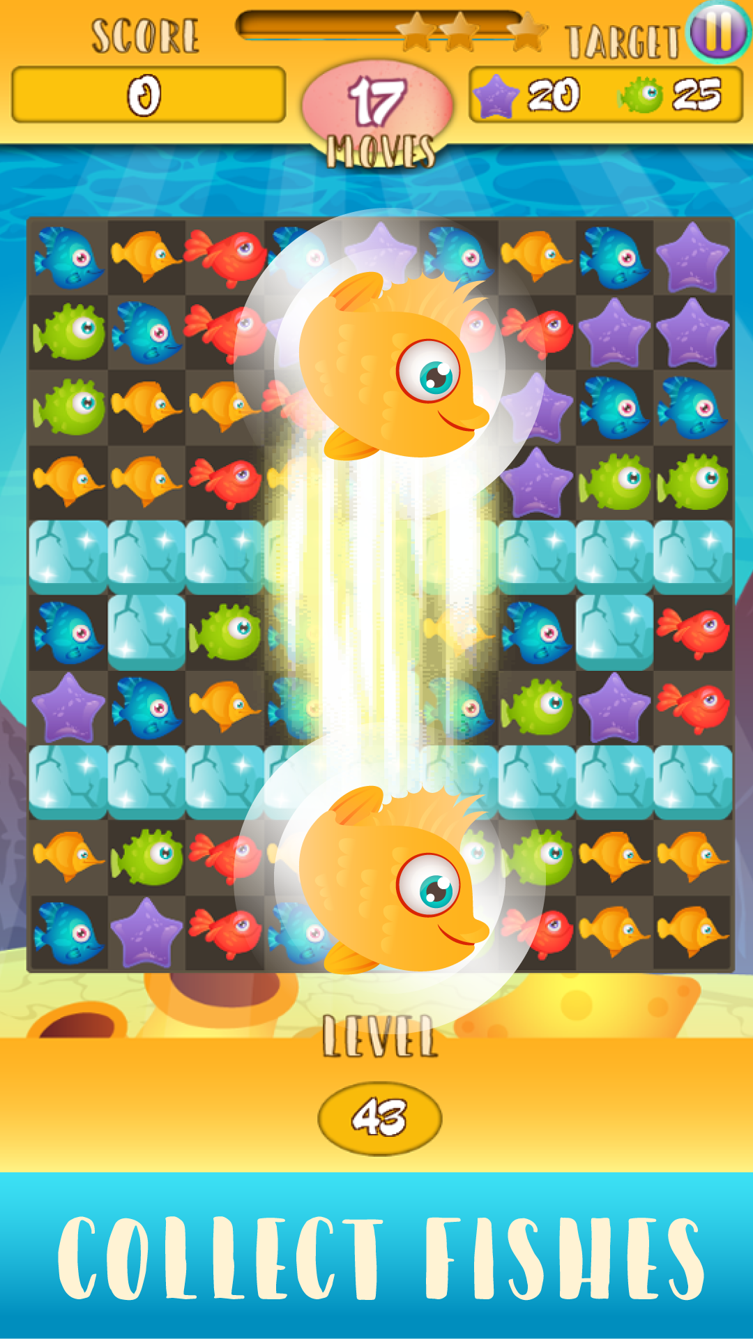 Fish Adventure - Mermaid Match 3 Connect Game Screenshot
