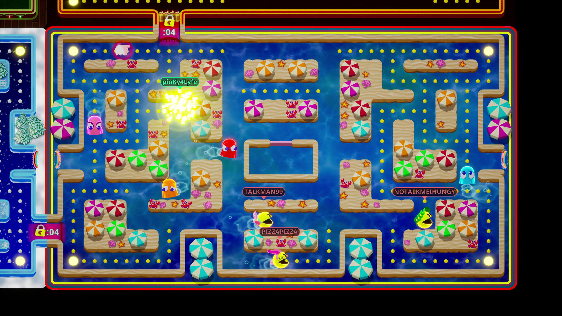 Screenshot of PAC-MAN Mega Tunnel Battle: Chomp Champs