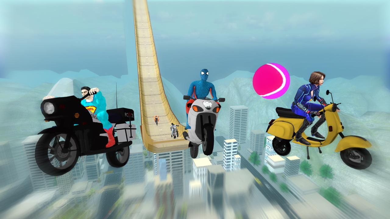 Super Hero Bike Mega Ramp 3 게임 스크린샷