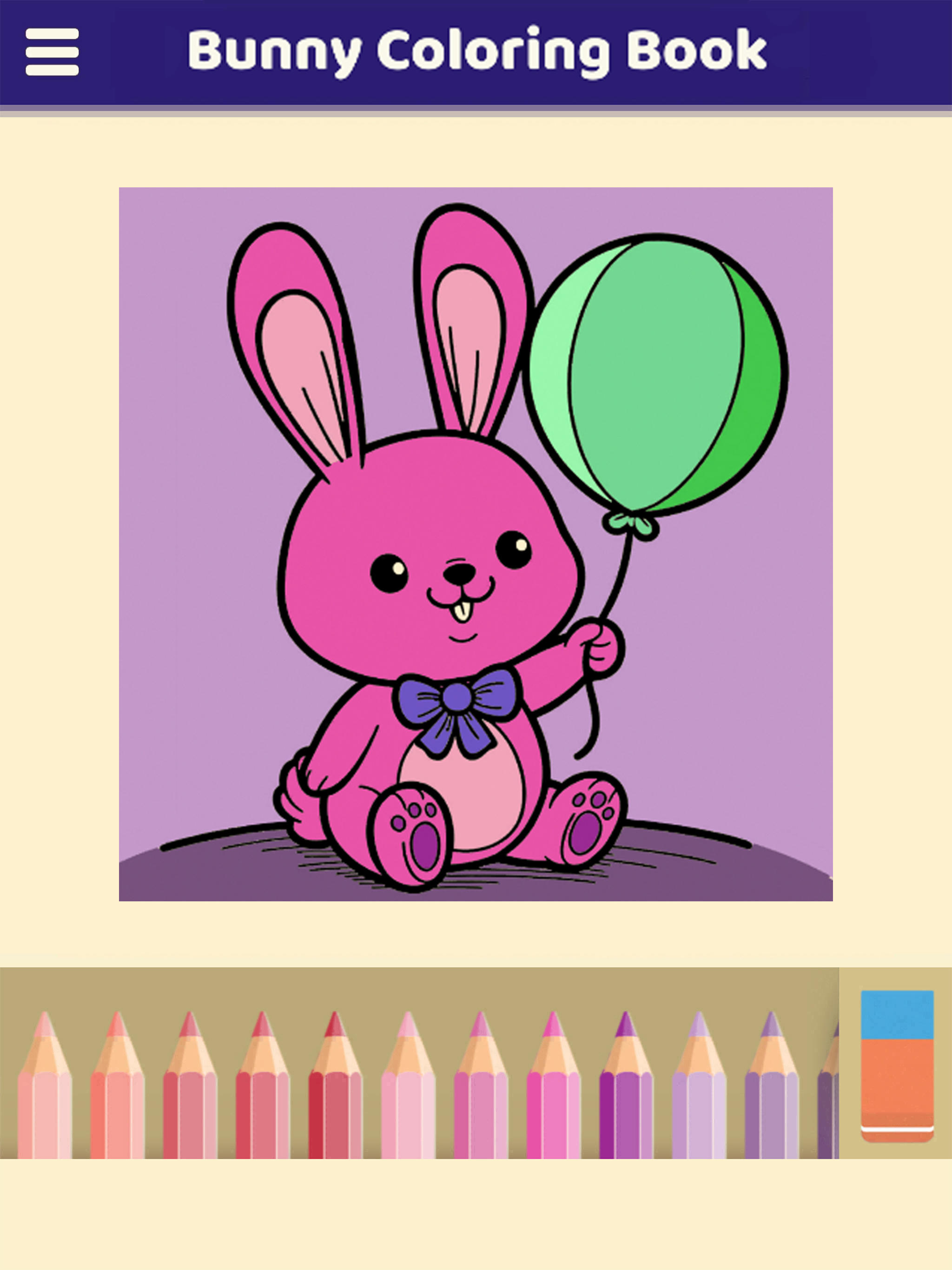 Bunny Coloring Book Game Screenshot