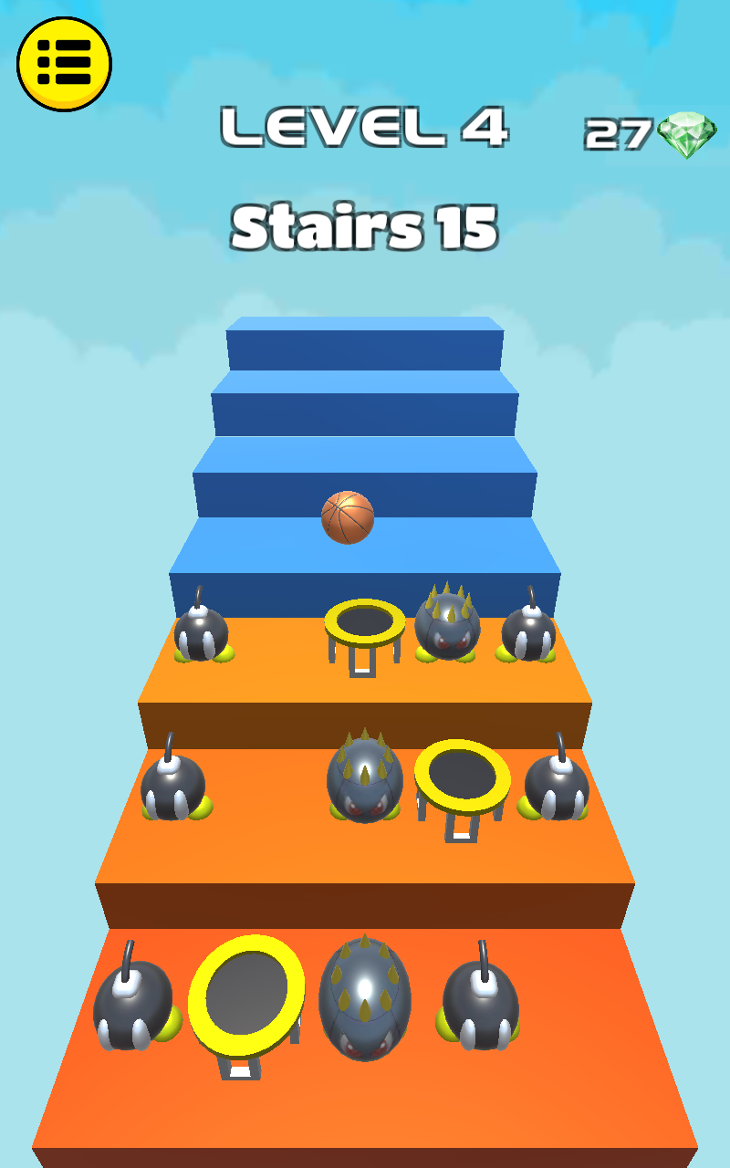 3D Dunk Stairs - Trampoline Hoop Basket Ball Game Screenshot