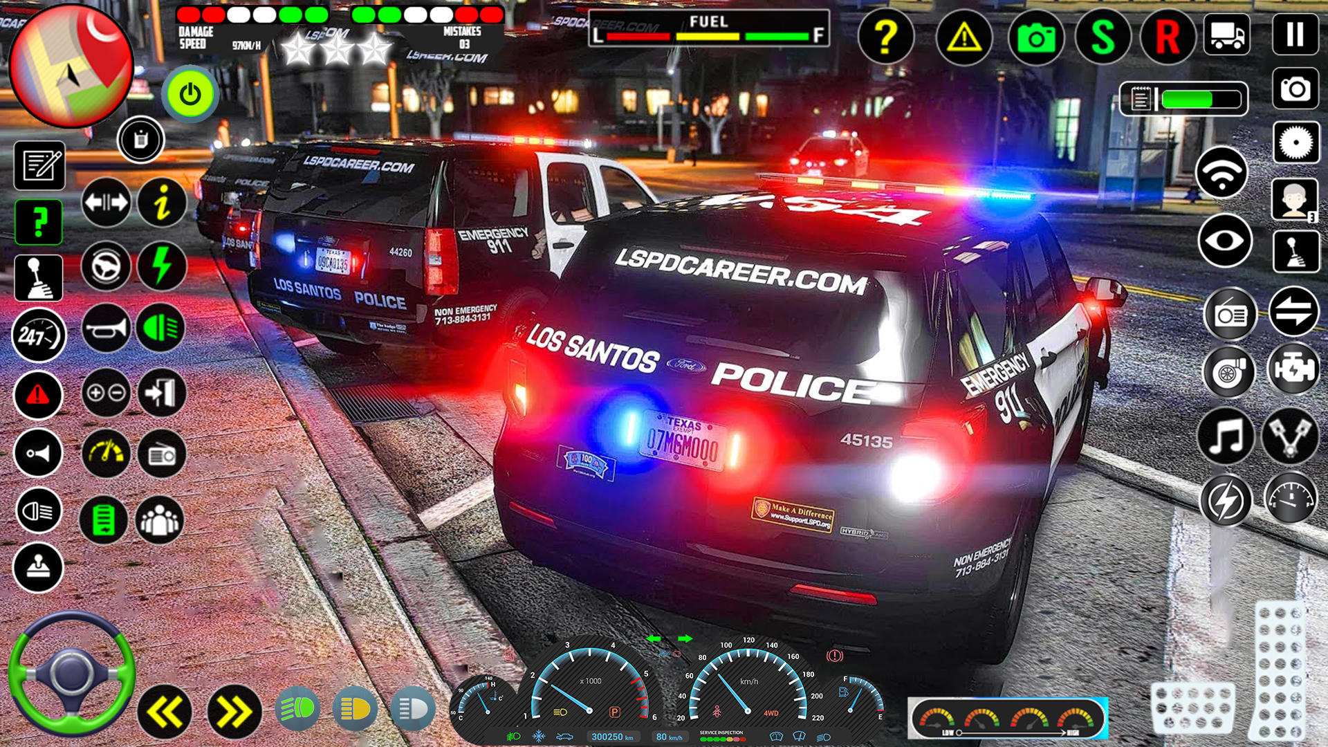 Captura de Tela do Jogo cidade polícia carro jogos 3d