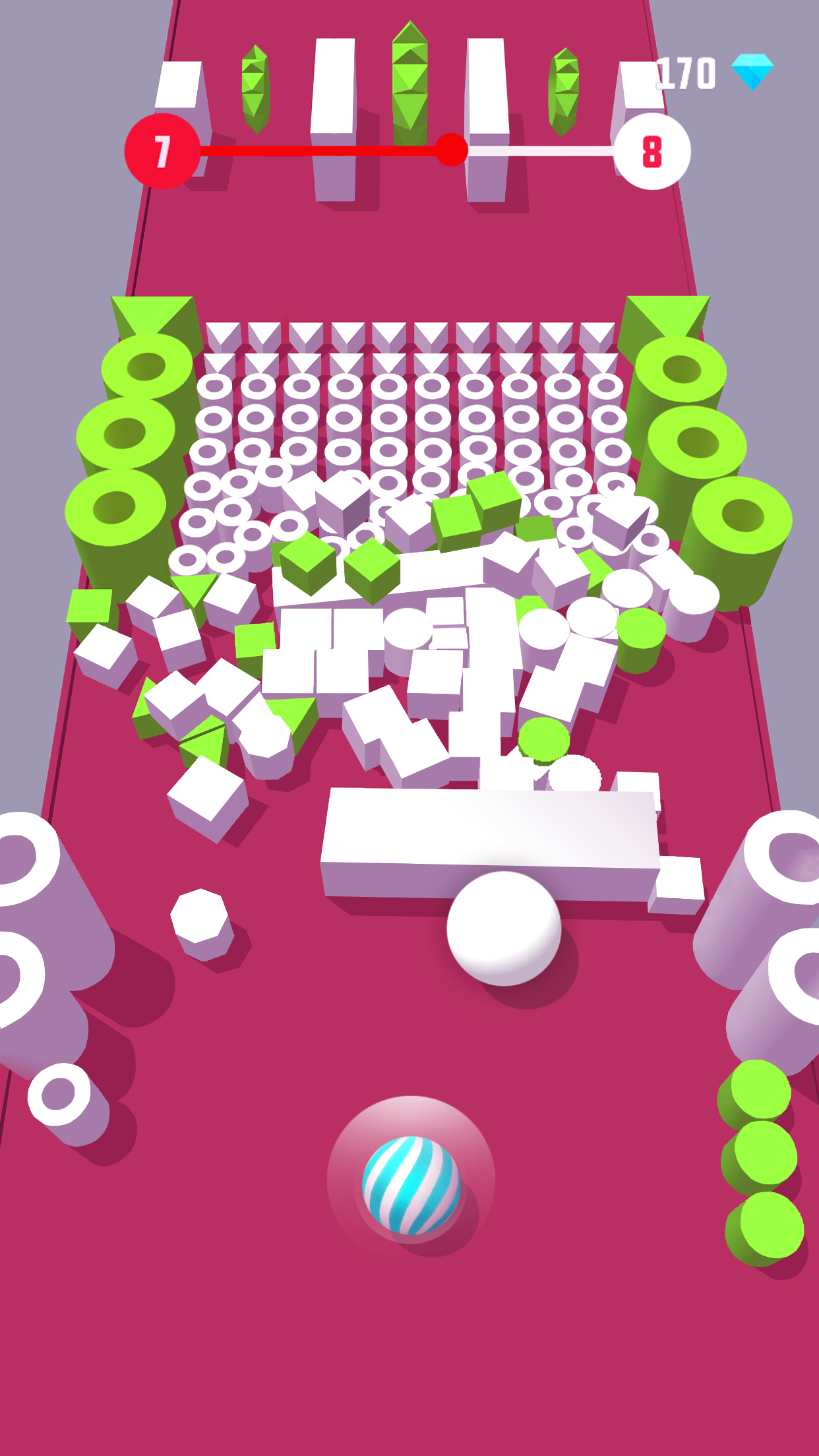 Color Push - Protect the ball 3D! Game Screenshot