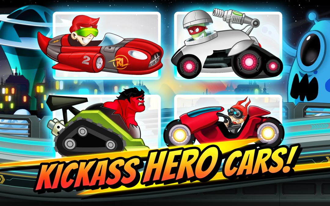 Superheroes Car Racing ภาพหน้าจอเกม