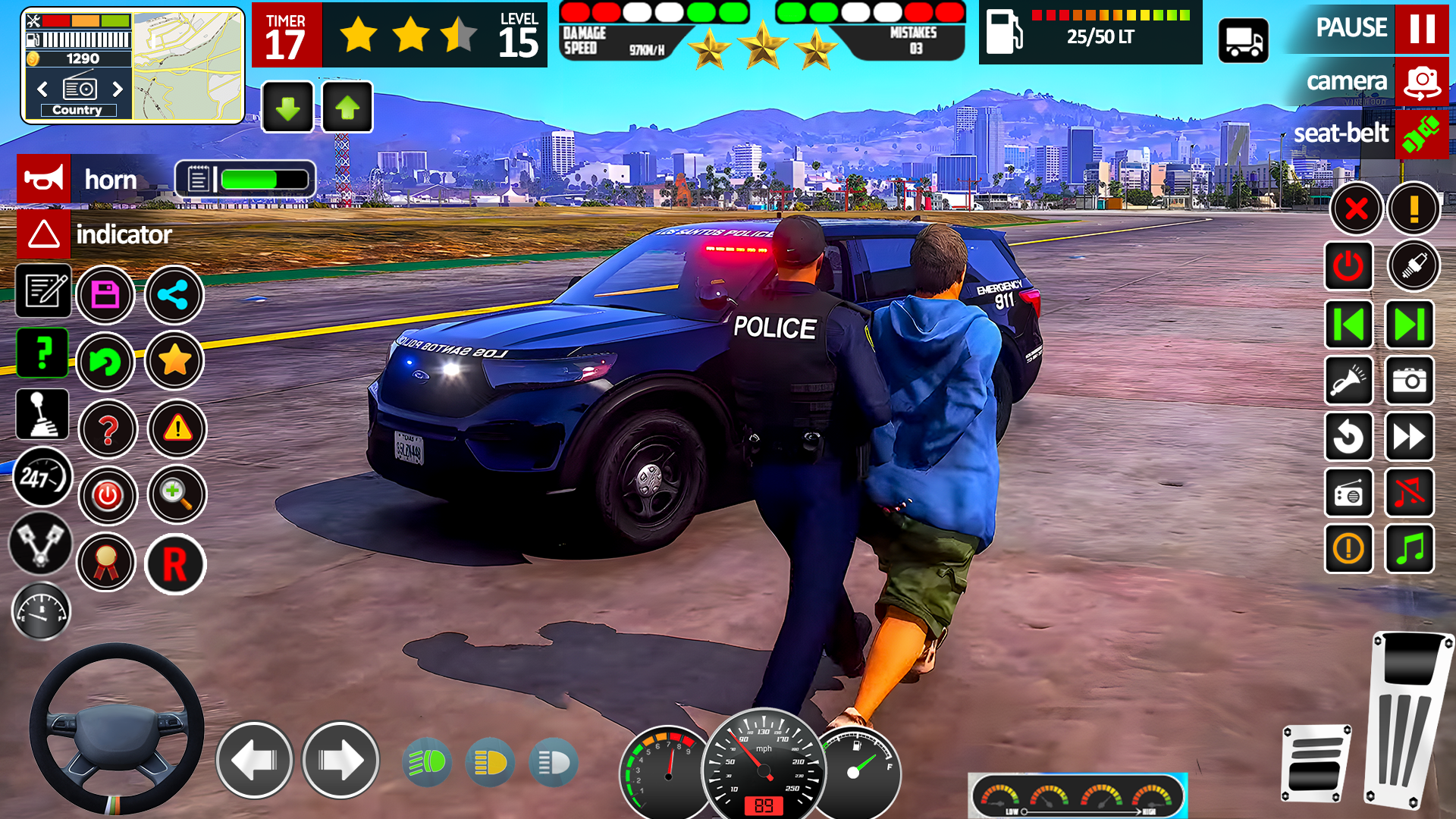 City Cop Car Chase Game Game Screenshot