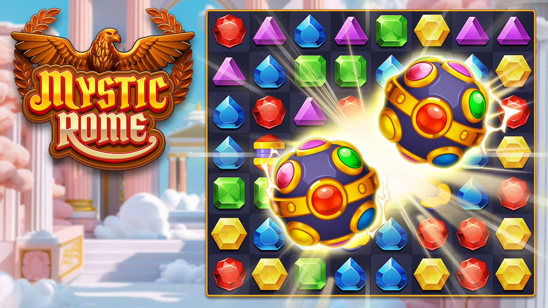 Mystic Rome - Match 3 Games Game Screenshot