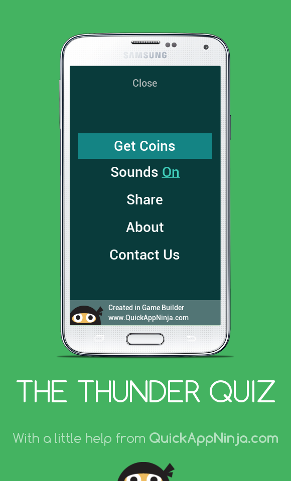 THE THUNDER QUIZ screenshot game