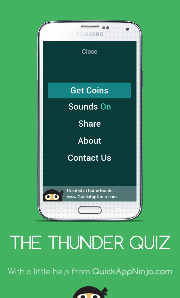 THE THUNDER QUIZ Game Screenshot