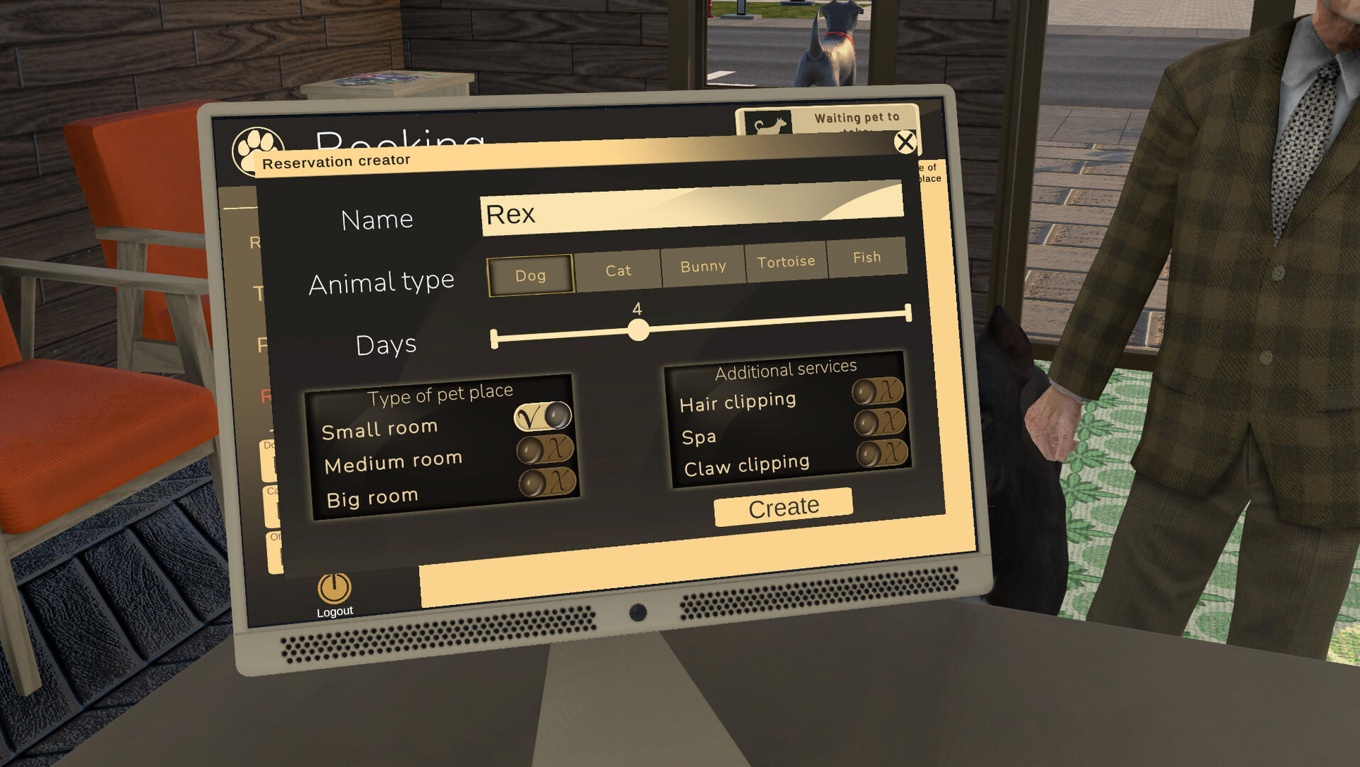 Screenshot of Pets Hotel