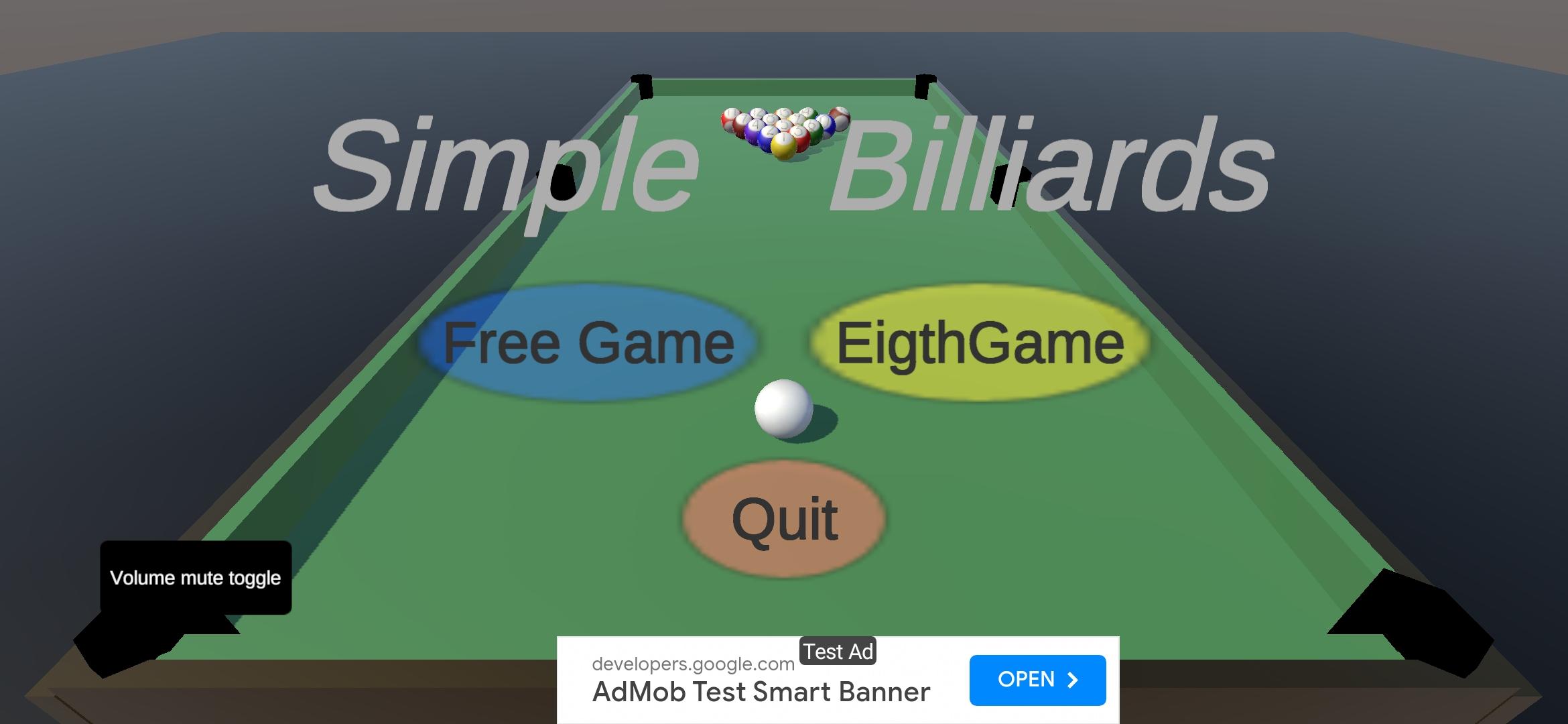 Simple Billiards Game Screenshot