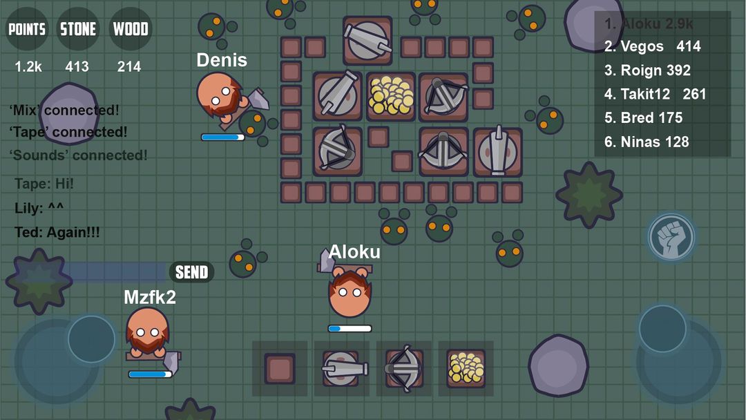 Screenshot of zombios.io online multiplayer