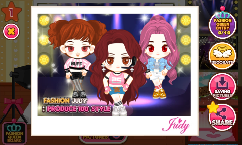 Cuplikan Layar Game Fashion Judy: Produce 100
